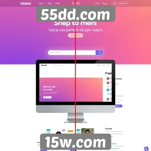 Evolução do design do site 55dd.com
